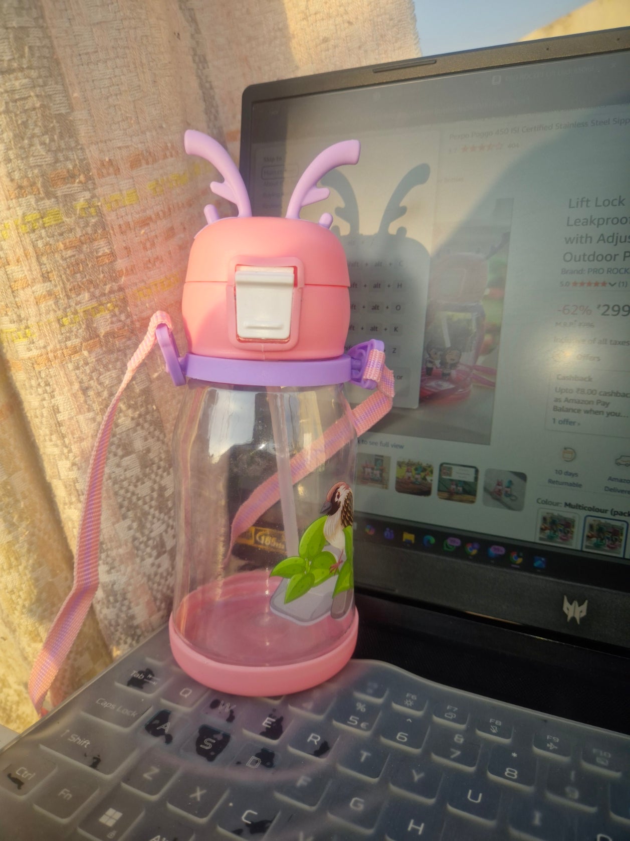 Lift Lock 650ml BPA-Free Kids Water Bottle