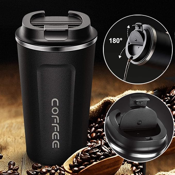 400ml Insulated Coffee Mug, Travel Mug Spill Proof