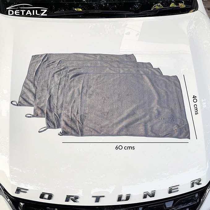 DETAILZ Microfiber Super Soft Cleaning Cloth, 380 GSM 40x60 CM, Pack of 1