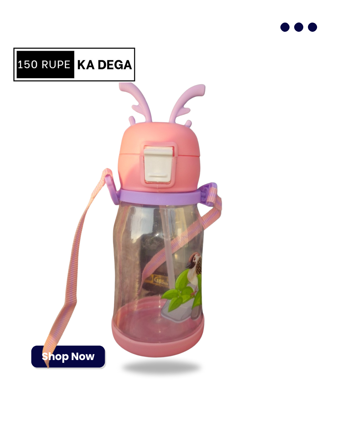 Lift Lock 650ml BPA-Free Kids Water Bottle