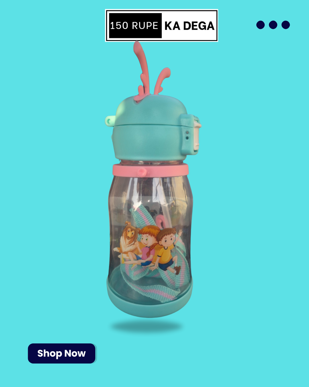 Lift Lock 650ml BPA-Free Kids Water Bottle