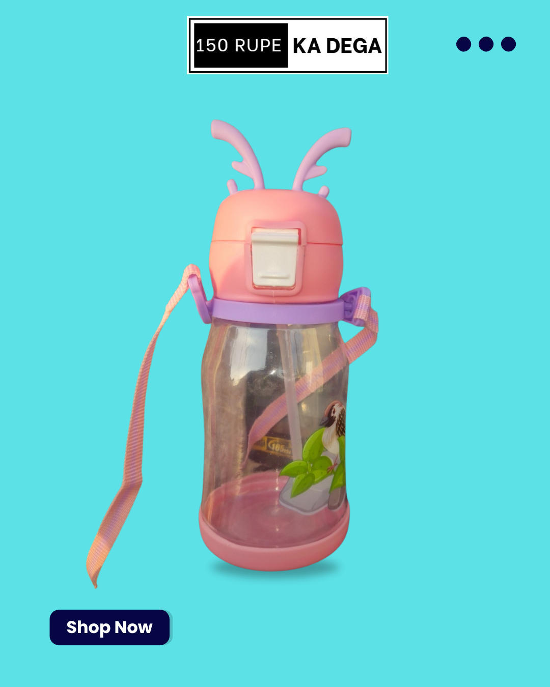 Lift Lock 650ml BPA-Free Kids Water Bottle